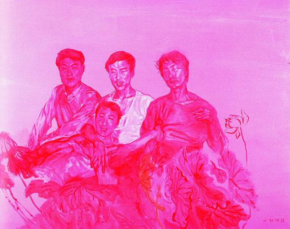 최민화 씨의 작품 ‘분홍 연작’