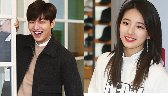 왼쪽부터 배우 이민호, 가수 수지.