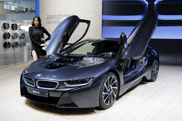 베엠베(BMW)의 플러그인하이브리드 스포츠카 ‘i8’. 고양/김명진 기자 