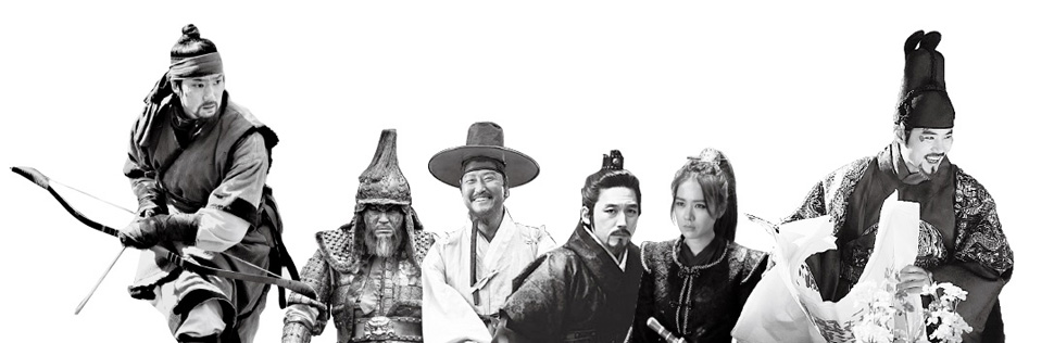 왼쪽부터 영화 <최종병기 활>, <명량>, <관상>, <순수의 시대>, <해적>, <간신>.