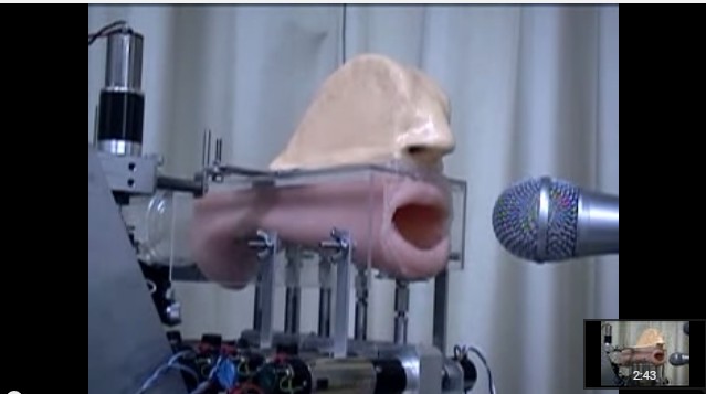 기계적 성대를 가지고 노래하는 로봇. https://www.youtube.com/watch?v=qobhDJ_vEOc