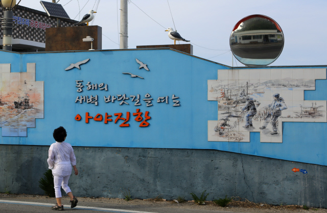 고성 아야진리 거리의 벽화와 조형물. 사진 이병학 선임기자