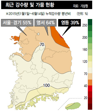 최근 강수량 및 가뭄 현황