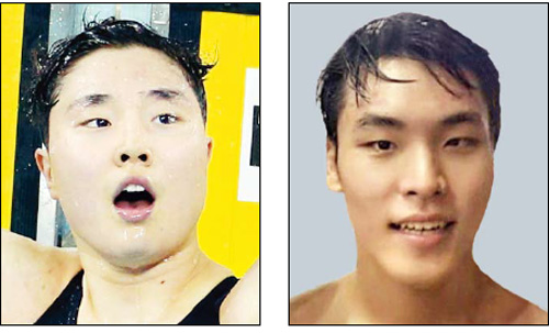 왼쪽부터 고미소, 원영준