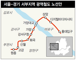 서울-경기 서부지역 광역철도 노선안