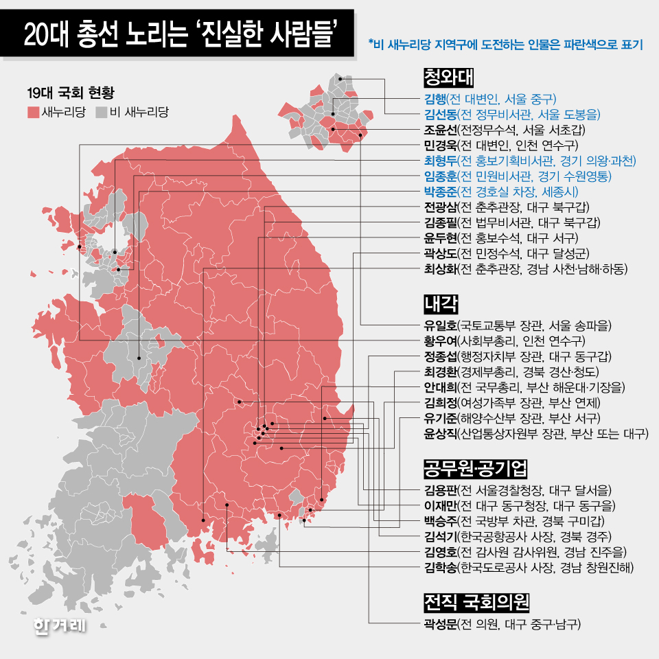 20대 총선 노리는 ‘진실한 사람들’ (※클릭하면 큰 그림을 볼 수 있습니다)