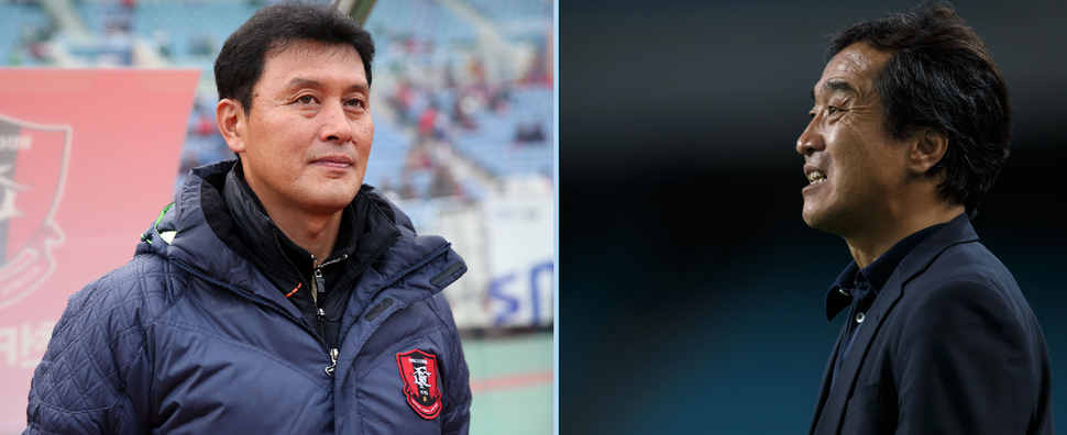 송선호 부천FC 감독과 이영진 대구FC 감독. 사진 한국프로축구연맹 제공 