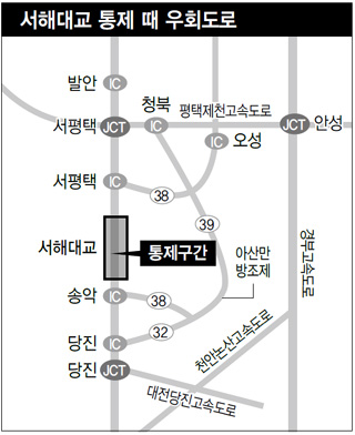 서해대교 통제 때 우회도로