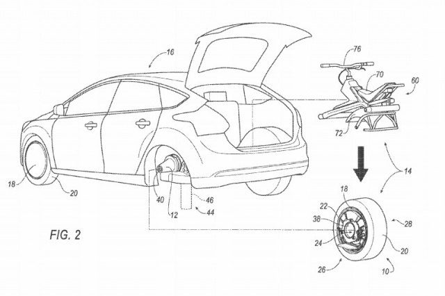 특허출원서에 실린 외발자전거 개념도. 미 특허청( USPTO) 제공