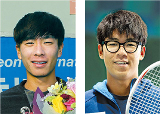왼쪽부터 홍성찬, 정현.