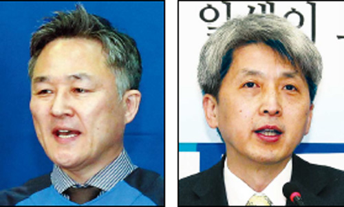 왼쪽부터 표창원 전 교수, 오기형 변호사.