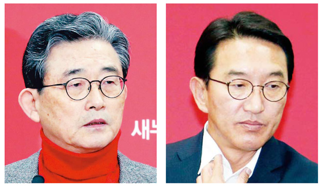 왼쪽부터 이한구 새누리당 공천관리위원장과 현기환 청와대 정무수석