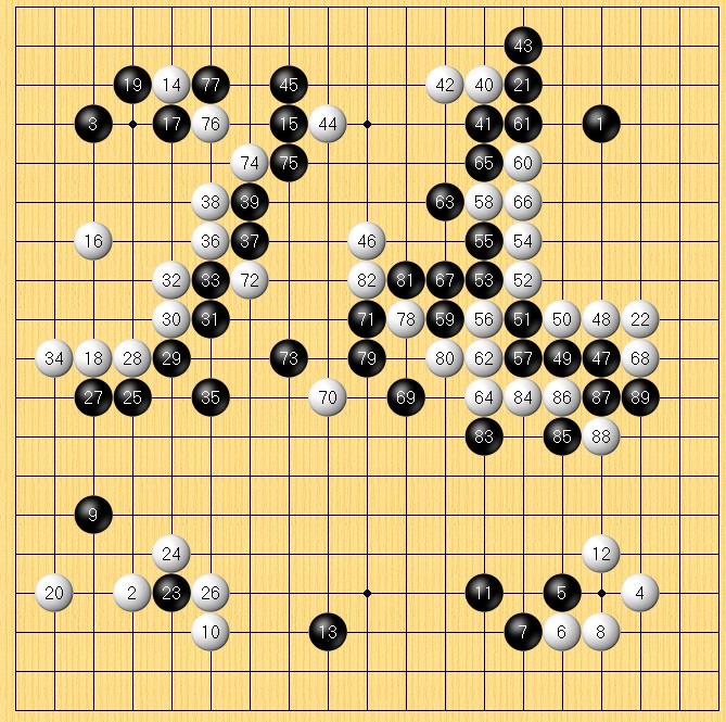 4신 기보. 바둑전문사이트 타이젬 갈무리.　