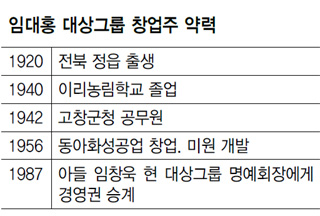 임대홍 대상그룹 창업주 약력