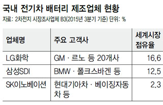 국내 전기차 배터리 제조업체 현황