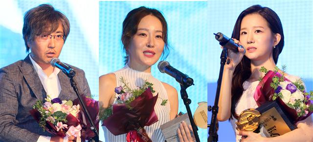  왼쪽부터 ‘베테랑’ 최영환 감독, ‘귀향’ 서미지씨, '더폰'의 엄지원씨