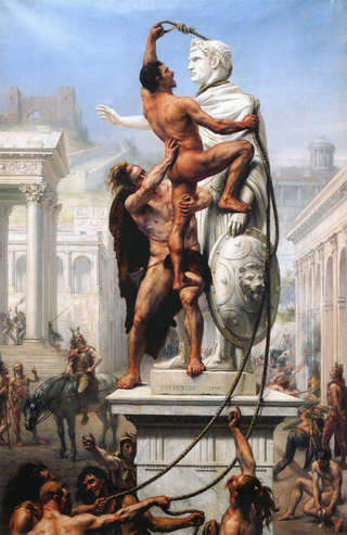 야만인의 로마 약탈, 조제프노엘 실베스트르, 1890, 세트, 폴 발레리 박물관.