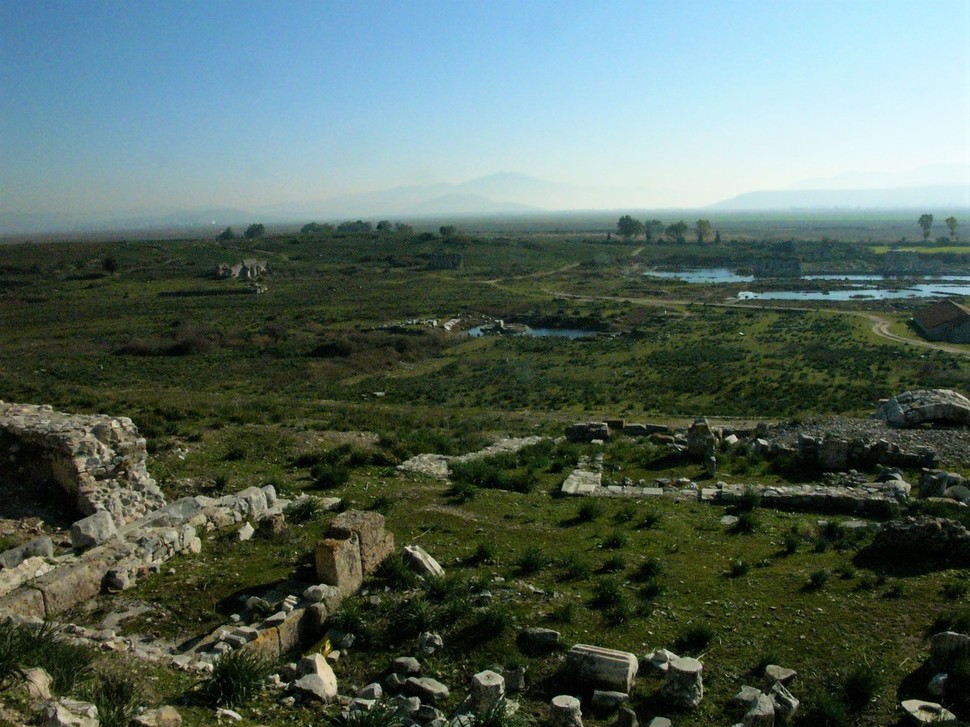 페르시아에 반란을 일으켰다가 진압당해 폐허가 된 밀레토스는 지대가 낮아 곳곳에 물웅덩이가 있다.