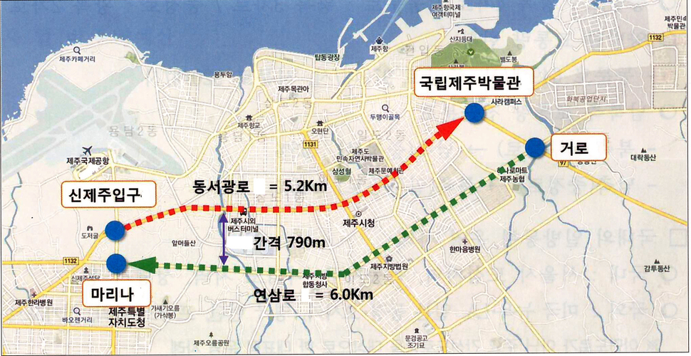 제주시 일방통행구간 계획안 제주도 제공