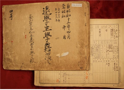 부산제2공립상업학교 학적부에 적혀있는 퇴학사유를 보면 “15년(1940년) 11월23일 경상남도 체육협회 주최 제2회 국방경기회 심판이 불공평하다고 소리치고, 동래중학 생도와 본교 생도 등 다수와 함께 배속장교 노다이 대좌 관사에 침입하여 돌을 던지고 유리창을 파괴하며, 불온한 언사로 조롱하고 혹은 다른 사람을 선동하는 등의 행위로 검사국에 보내짐”이라고 쓰여 있다. 국가기록원 제공