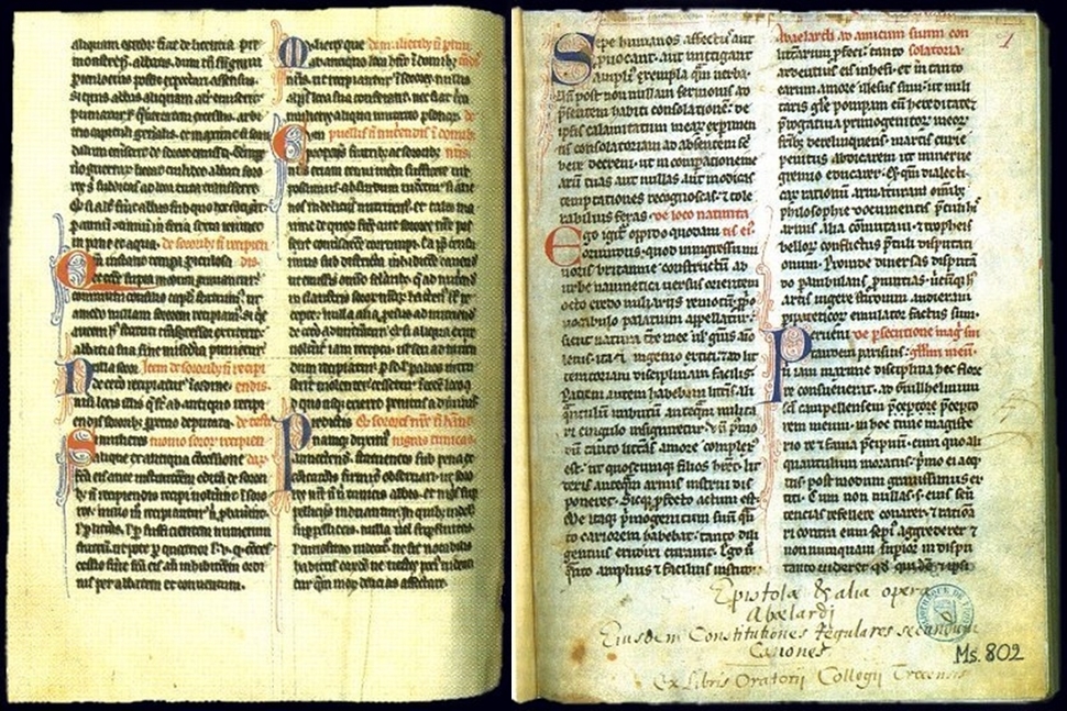 아벨라르두스와 엘로이즈의 서신, 트루아 시립도서관, MS(수사본) 802.