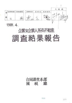 전두환 정부는 1980년 9~12월 차명 부동산을 보함해 대기업의 토지, 건물 등 부동산 소유 현황을 조사했다.