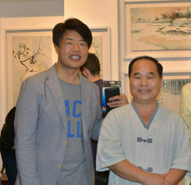 박진수 한컬렉션 대표와 오만철 작가.