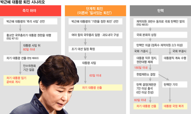 박근혜 대통령 퇴진 시나리오 (※ 클릭하면 확대됩니다)