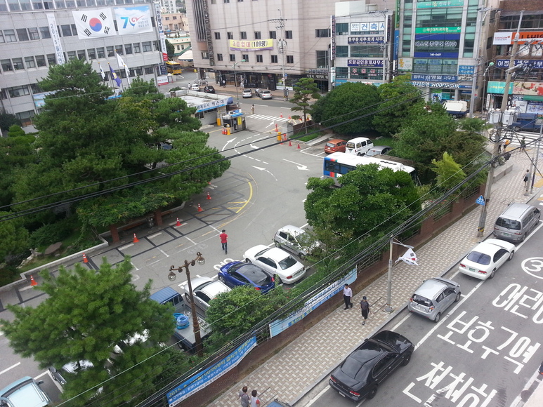 열린정원 조성 전 해운대구 청사
