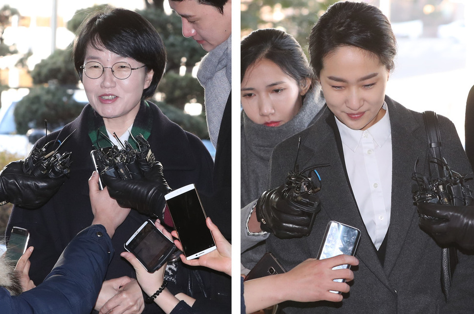 법정 들어서는 박선숙·김수민 의원 (서울=연합뉴스) 김주성 기자 = 지난해 치러진 총선에서 홍보비 리베이트를 받는 등의 불법정치자금을 받은 혐의로 재판에 넘겨진 국민의당 박선숙(왼쪽)·김수민 의원이 11일 오전 1차 선고공판을 받기 위해 서울서부지법으로 들어가고 있다. 2017.1.11 utzza@yna.co.kr/2017-01-11 10:32:40/ <저작권자 ⓒ 1980-2017 ㈜연합뉴스. 무단 전재 재배포 금지.>