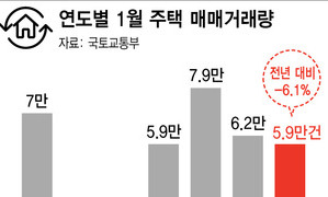 연초부터 부동산시장 한파… 1월 주택매매거래 뚝