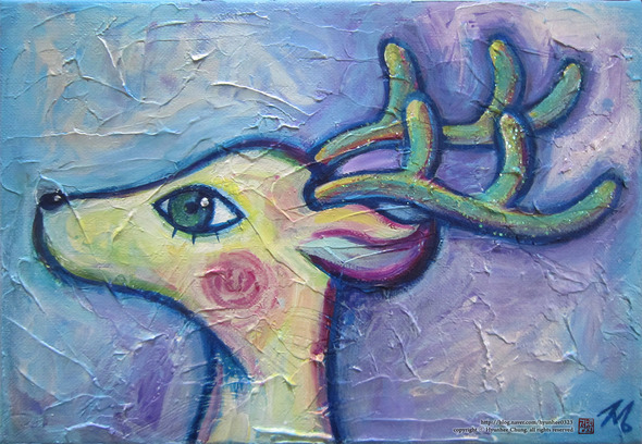 사슴_25.8x17.9(cm)_Acrylic-on-Canvas_2015. 사슴_25.8x17.9(cm)_Acrylic-on-Canvas_2015.