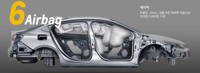 신형 크루즈에는 6개의 에어백이 장착돼 있다. 쉐보레 누리집 캡처