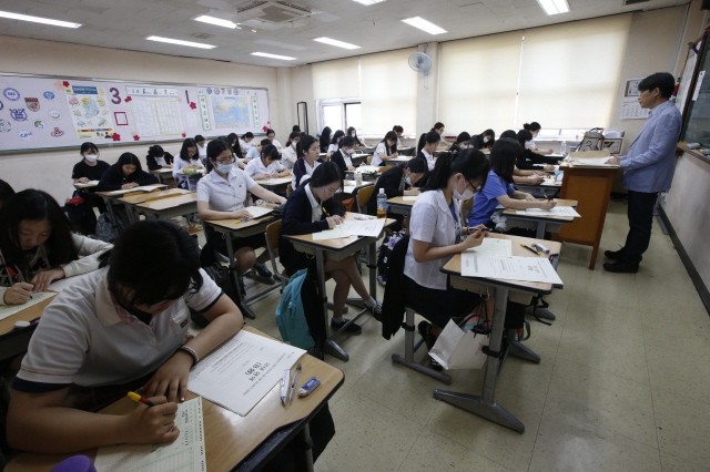 서울의 한 고등학교 교실의 모습. 한겨레 자료사진.