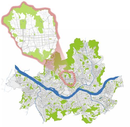 한양도성 내부 16.7㎢가 15일 녹색교통진흥지역으로 지정된다. 서울시 제공