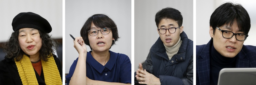 (왼쪽부터) 백미숙, 이승희, 이상재, 홍성일 