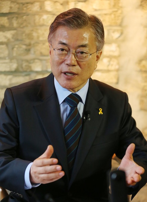 문재인 더불어민주당 대선 후보. 한겨레 자료사진.