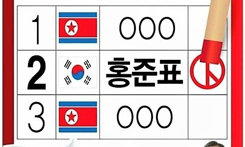 대선 코앞 ‘색깔론 망령’…1·3번 자리 ‘인공기’ 덧칠