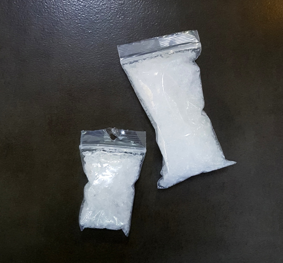 판매 목적으로 소지하고 있다가 경찰에 압수된 필로폰. 800명이 동시에 투약할 수 있는 분량이다. 경기북부경찰청 제공