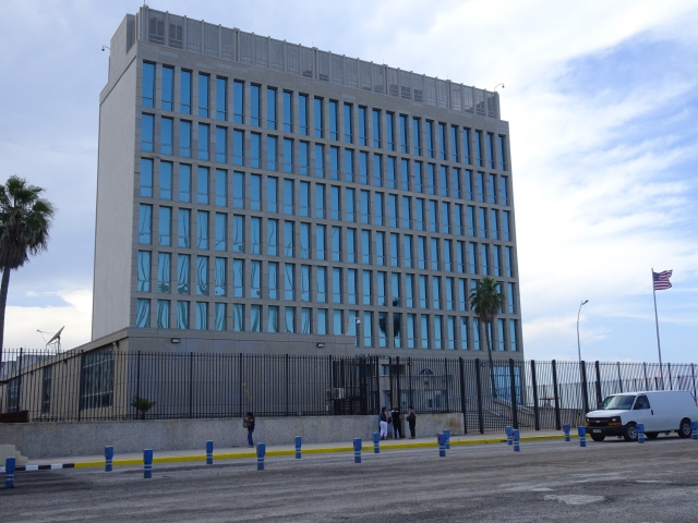 쿠바 아바나의 미국대사관. 아바나/이용인 특파원
