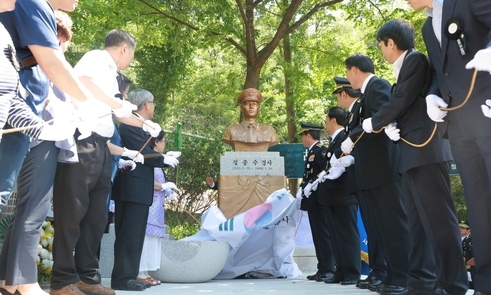 ‘김신조 사건 순직’ 정종수 순경 흉상 세웠다