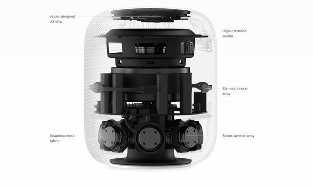 애플 홈팟의 내부구조. 애플 누리집 제공