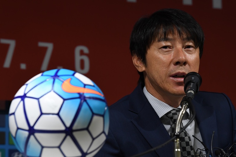 신태용 축구대표팀 감독이 6일 축구회관에서 열린 취임기자회견에서 2018 러시아 월드컵 아시아 최종예선 마지막 두 경기 필승의 각오를 밝히고 있다. 연합뉴스