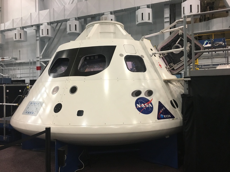 휴스턴 존슨우주센터에 설치돼 있는 화성 여행용 우주선 오리온 모형.
