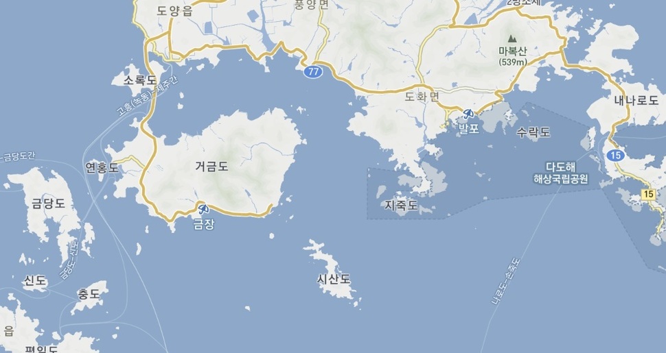 전남 고흥군 금산면 연홍도 위치
