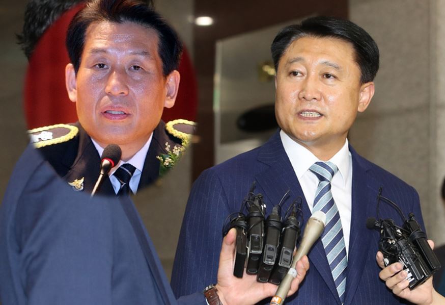 이철성 경찰청장과 강인철 치안감(작은 사진)