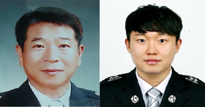 17일 강릉 화재를 진압하다 순직한 이영욱 소방위(왼쪽)와 이호현 소방사의 모습. 강원도소방본부 제공