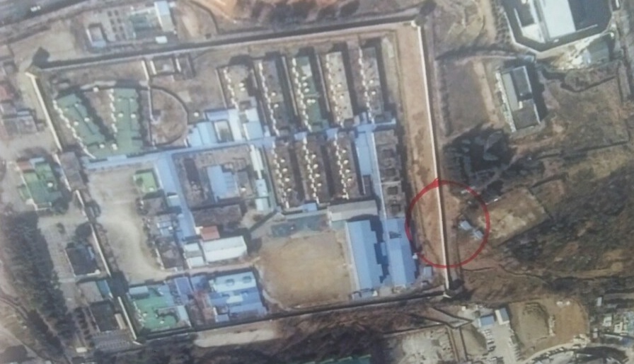 광주시 북구 각화동 옛 광주교도소의 5·18민주화운동 당시 암매장 추정 장소(원으로 표시된 부분). 5·18기념재단 제공
