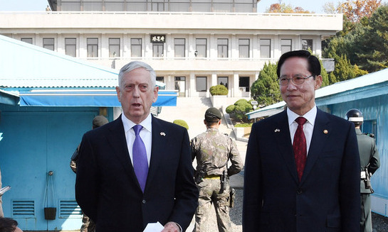 매티스 국방장관, 판문점 찾아 “우리 목표는 전쟁 아닌 비핵화”