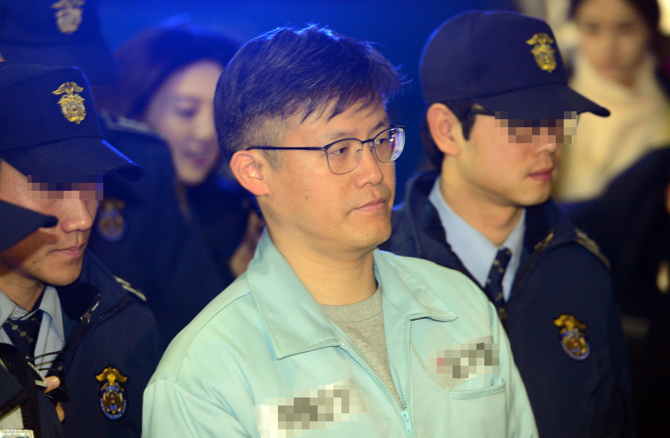 정호성 전 청와대 부속비서관이 지난 1월10일 오후 서울 대치동 특검사무실에 소환되고있다. 사진공동취재